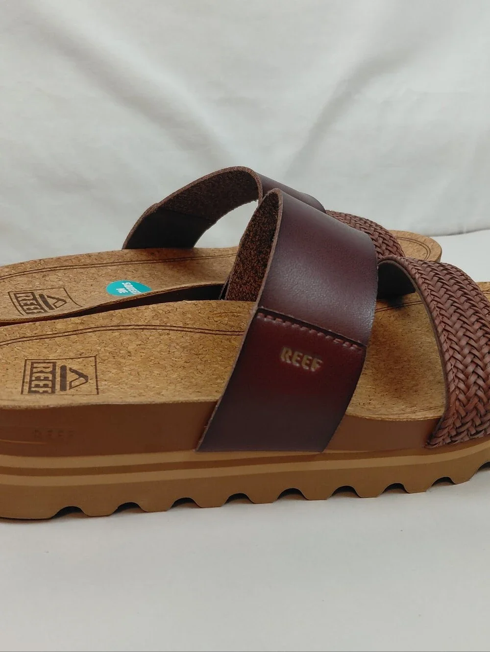 Reef Cushion Vista Hi Platform Slide Sandals Women's Size 8 Brown